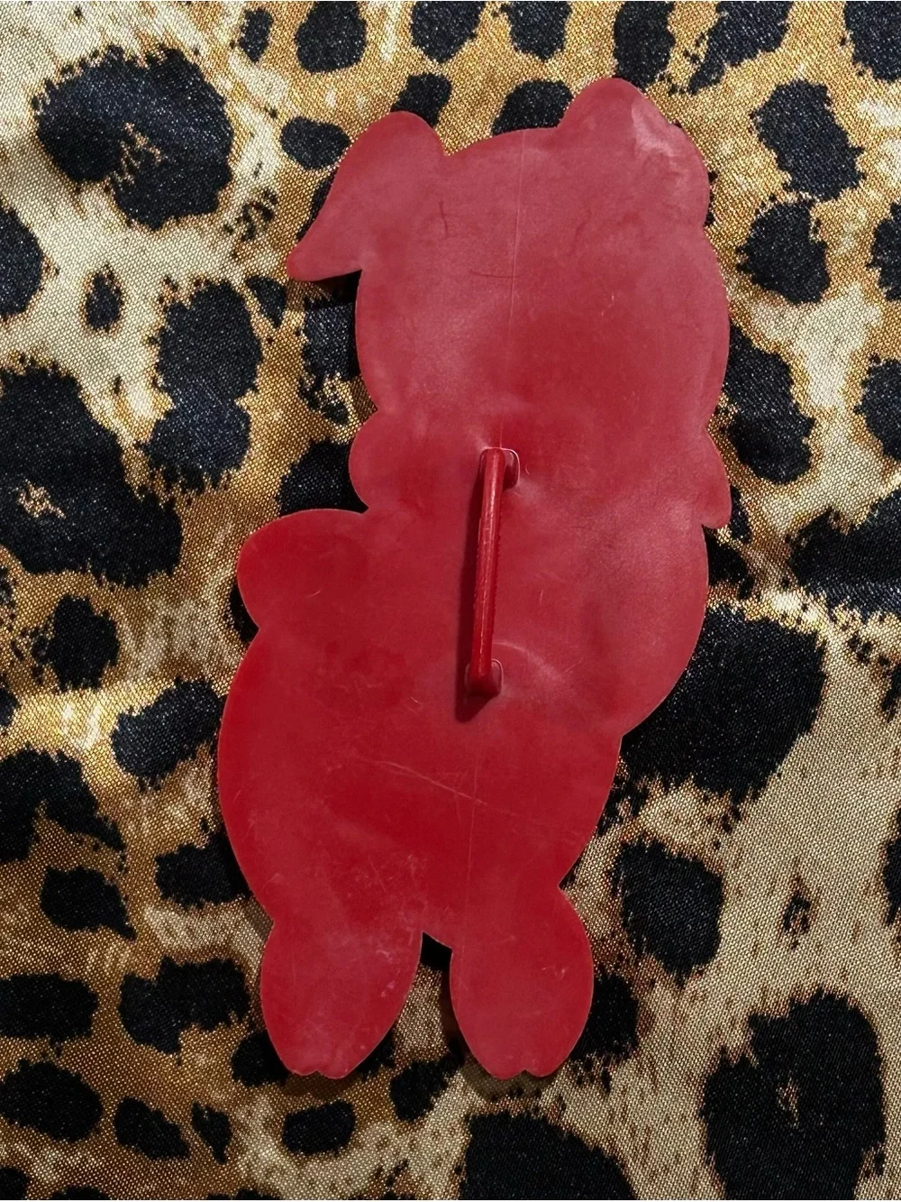Vintage Tupperware Porky Pig Red Plastic 5 inch. Cookie Cutter